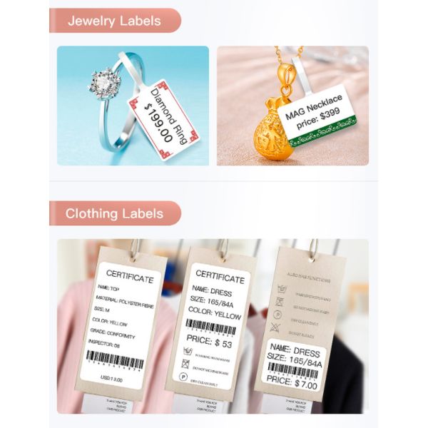 Pocket Barcode Printer Machine 203dpi Barcode Sticker Making Machine