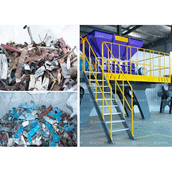 Heavy-Duty Double Shaft Shredder with 500×480 mm Feed Inlet 200 mm Blade Diameter and 2800×1300×1850 mm Dimensions for Industrial Recycling