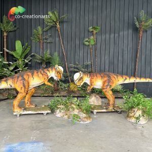 Life Size Animatronic Dinosaur Simulated Pachycephalosaur Battel For Jurassic