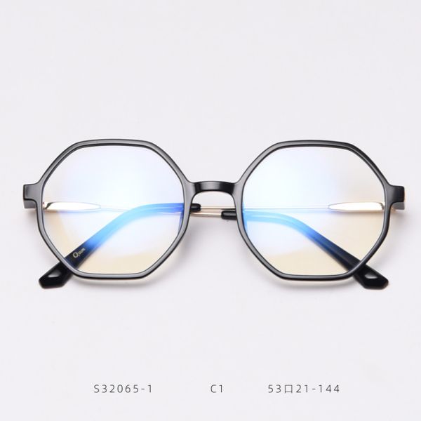 Retro Polygonal Anti Blue Light Glasses Men Women Fashion Optical Computer