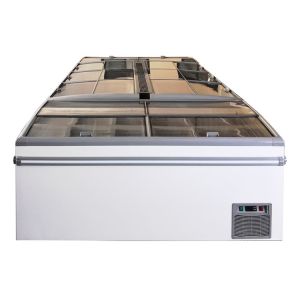Supermarket Chest Freezer With Static Cooling System And Sliding LOW-E Glass