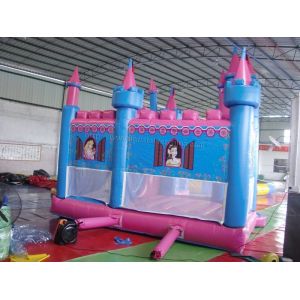 Princess Pink Durable PVC Castle Combo Bounce House Rental Business Use