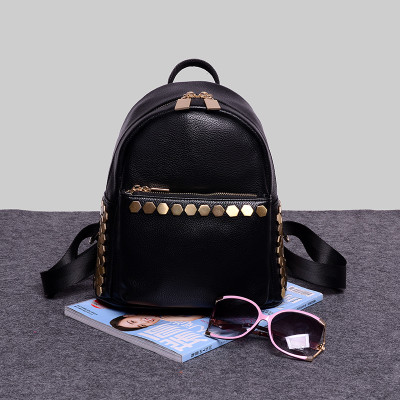 Buy High-Grade Pu Backpack Bags With Leather Rivet Lovely Mini Backpack at wholesale prices