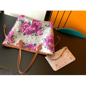 Floral Pattern Silver Louis Vuitton Large Never Full M21352