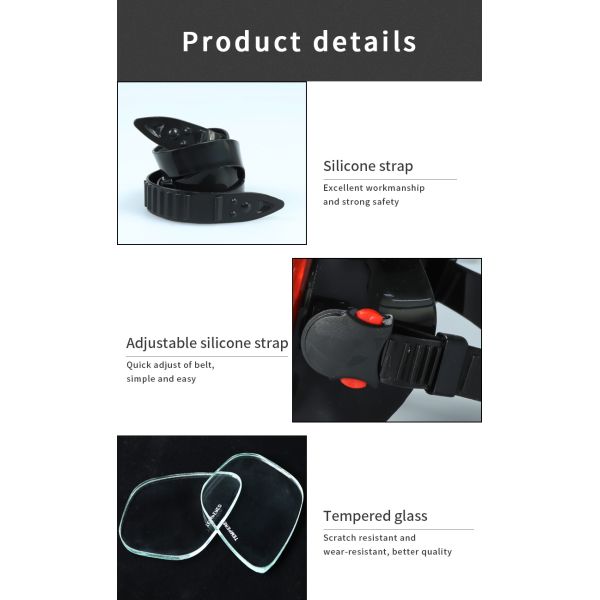 4mm Tempered Glass Dive Prescription Snorkel Mask Anti Fog Underwater