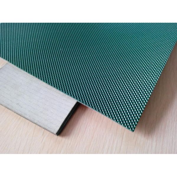 Buy 3.0mm thickness PVC Diamond Conveyor belt 2ply Green at wholesale prices