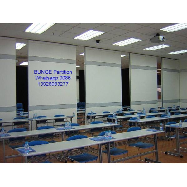 Meeting Room Sound Proof Partitions / 2000mm Height Hanging Sliding Partition