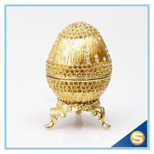 China Crystal Faberge Egg Trinket Box Egg Jewelry Boxes on sale