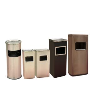 Quality Elevator Corridor Smoke Bucket Hotel Lobby Smoke Out Stainless Steel Outdoor Trash Can for sale