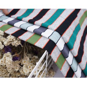 High Density Weaving Striped Cotton Fabric Environmentally Friendly