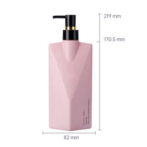 360ml PET Plastic White/Yellow/Pink Smooth Bottle With Black Pump For shampoo
