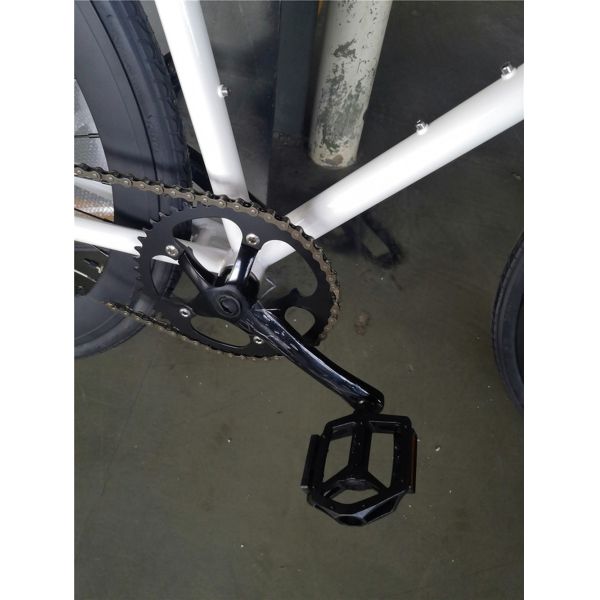 Sleek white frame adult 700C single speed bicycle fixed gear bikes with coaster brake