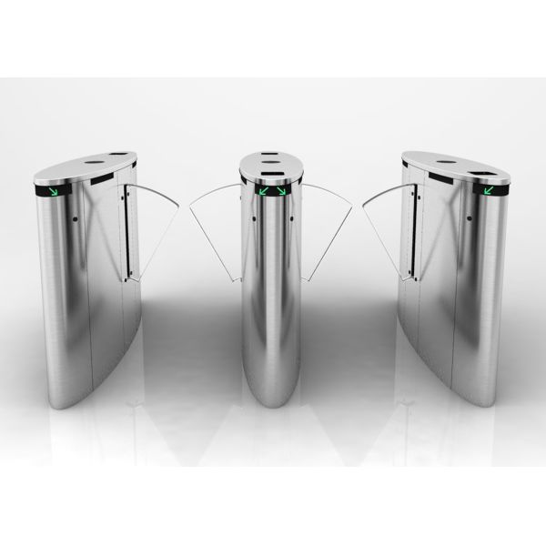 Ticket Entrance Optical Barrier Turnstiles , Retractable Flap Barriers DC Servo