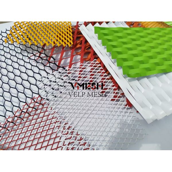 Decorative Aluminum Diamond Expanded Metal Mesh Panel For Wall