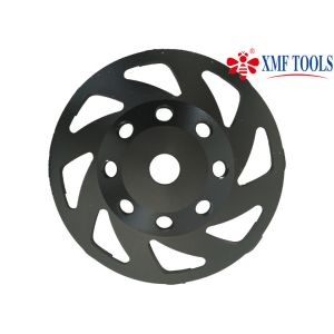 105mm Fan 5 Inch 7 Inch Diamond Cup Wheel , Black Diamond Concrete Grinding Cup