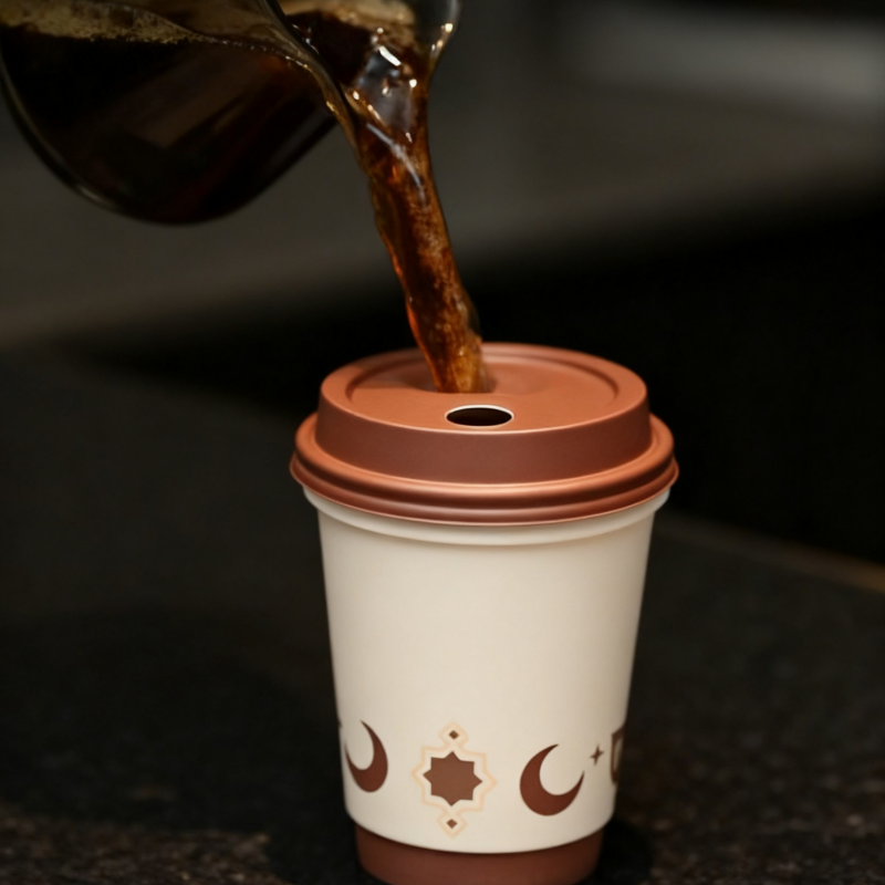 Disposable double-layer takeaway hot beverage coffee cup custom printed logo