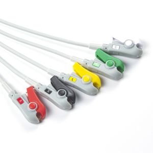 For Schiller Compatible Ecg Cable And Lead Wires Direct Connect 5 Lead IEC