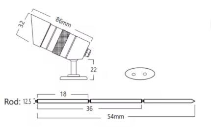 Anti-glare Led landscape Light DC12-24V Low voltage IP67 Waterproof LED Garden Light Outdoor Lighting