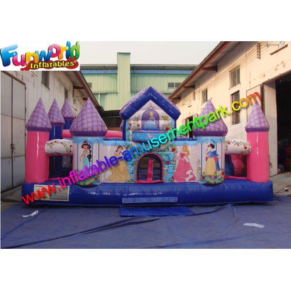 Amazing Fun Inflatable Amusement Park Princess Palace , Jumping Bouncer Playground