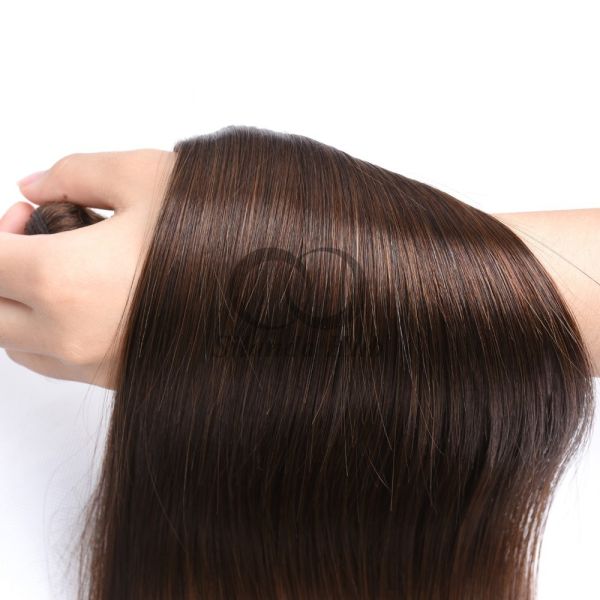 #4 Medium Brown Straight Remy Human Hair Bundles Sew In Weave Bundles Brazilian Bundle Deals