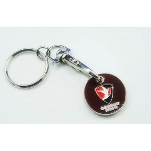 caddy coin key chain, trolley coin keychains, coin holers