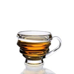Best selling 6oz Crystal Clear Transparent Coffee Mug Tea Glass