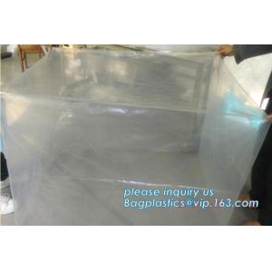 48 x 48 x 96" 1 Mil ldpe Clear Pallet Covers, Eco-friendly Reusable Pallet Wrap