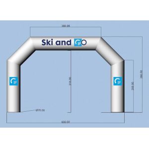 Colorful Advertising Entrance Inflatable Finish Arch For Event