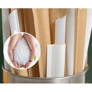 Individually Wrapped Plastic Straws Compostable PLA Cups With Lids