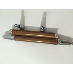 Wood Double Head 4D Manual Eyebrow Permanent Makeup Tattoo Pen
