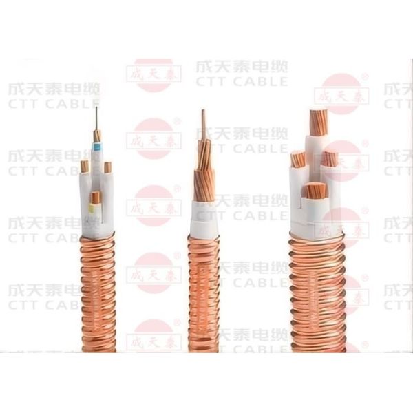 Inorganic Mineral Insulated Corrugated Cable For Fire Retardant 0.6/1kV with