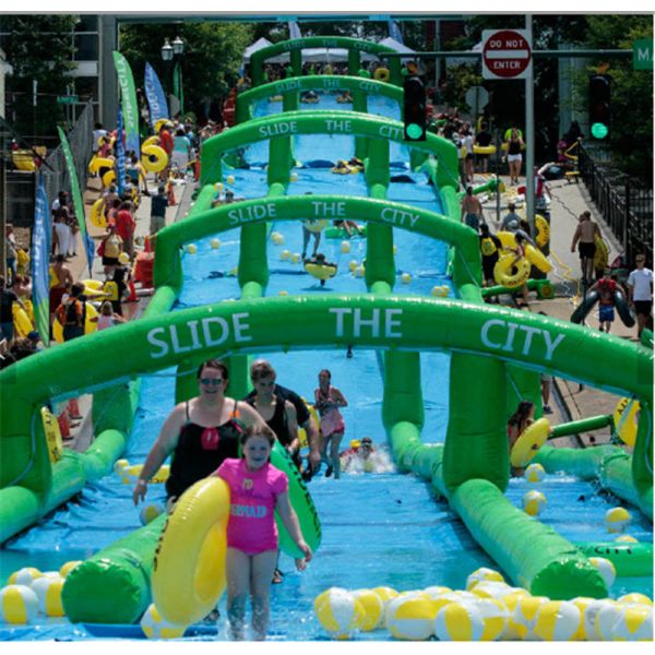 Buy Customized Commercial Extra long slide PVC inflatable water slide for adult at wholesale prices