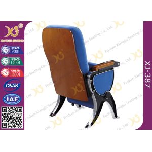 ABS Writing Pad Aluminum Frame Church Auditorium Chairs 580 Center Distance