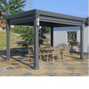 China Smart Electric Aluminum Alloy Pergola Outdoor Sunshade on sale