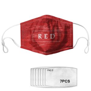 Quality Unisex Anti Pollution 5 Ply Printed Reusable Face Mask 17.8*13cm for sale