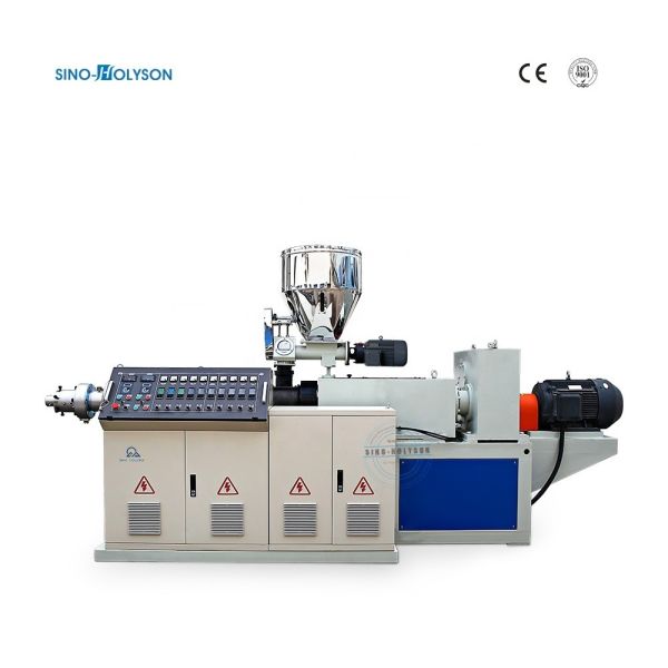 Buy HSJZ-65/132 Multifunctional 37kW Conical Twin Screw Extruder PVC at wholesale prices