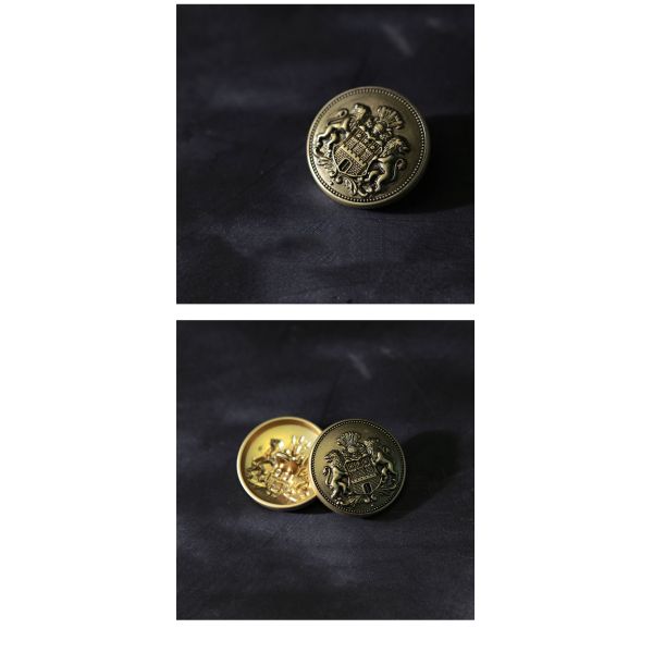 wholesale custom logo zinc alloy buttons metal shank button for coat