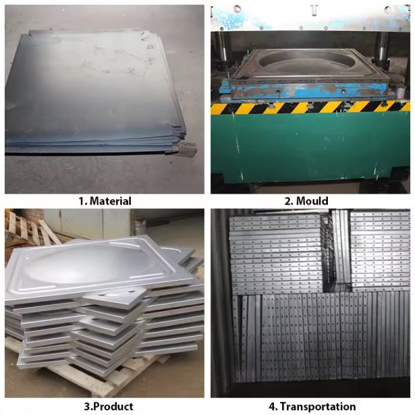 Buy Custom Sectional Rectangular Shape Water Tank SS Water Tank Storage Drinking Water at wholesale prices