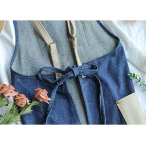 Multifunction Kitchen Cooking Apron , 360gsm Jean Denim Cooking Apron