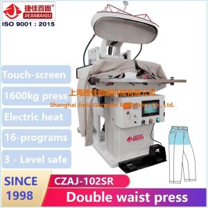 Quality Denim Casual Trousers Pressing Machine Steam Ironing Equipment LED Plc for sale