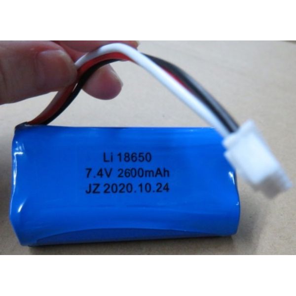 7.4V 2600mAh 18650 Cell Battery Pack With 3 Leads And 3-Pin Contact For Pos Machine