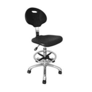 Aluminum Alloy PU Leather Lab Use ESD Antistatic Stainless Chair