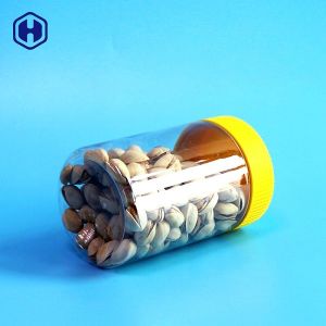Transparent Leak Proof Plastic Jar Screw Lid Round Plastic Canisters