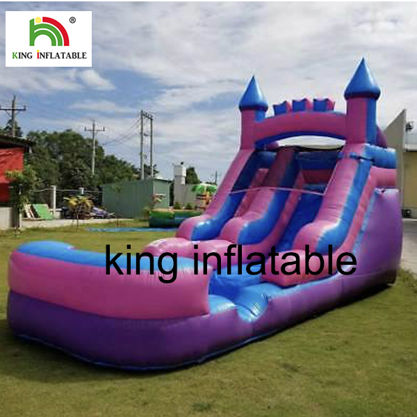 Durable Inflatable Water Slide With Pool Purple Backyard For Girls CE Blower