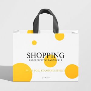 Custom Private Logo Printed Black Large Personalized Luxury Shopping Tote Gift