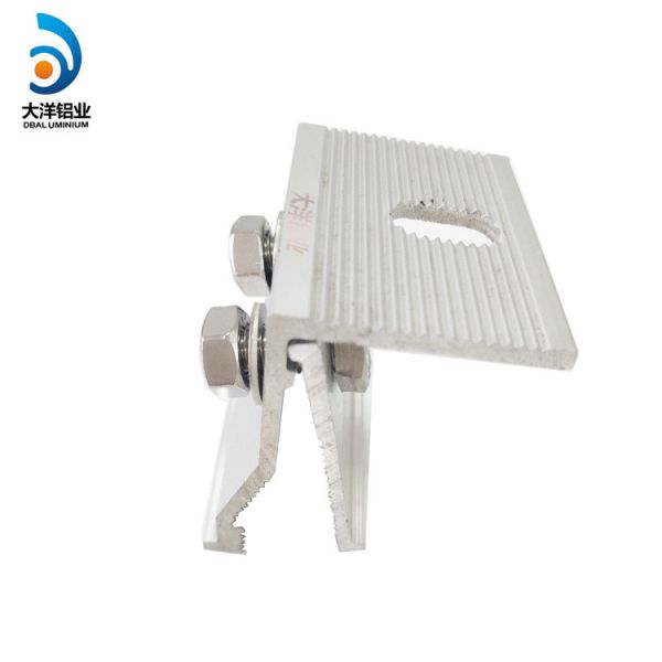 Buy Anodic Oxidation Solar Panel Roof Structure Aluminum Alloy Angle Clamp at wholesale prices