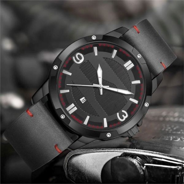 Sports Leather Alloy Quartz Wrist Watch Athleisure Belt Luminous Watch