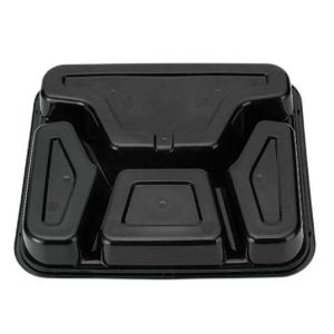Custom Lunch Disposable Plastic Food Containers for Takeaway Available in 2 to 8