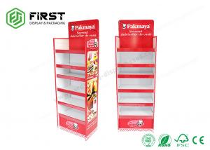 China Custom Logo Cardboard Floor Stand Retail Promotion Carton Paper Cardboard Floor Shelf Display on sale
