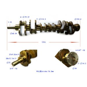 OEM 6623-31-1111 NH220 Vehicle Replacment Crankshaft For Cummins Diesel Engine